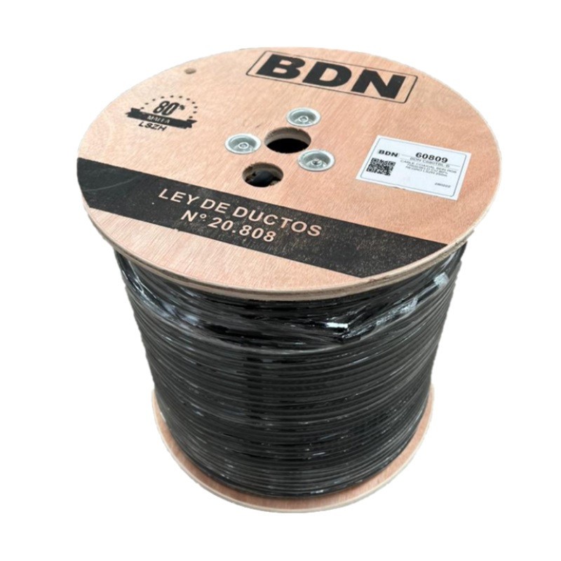 CABLE COAXIAL BDN RG6 TRISHIELD CU 80% NEGRO LSZH 250M BDN-C680TBL-B